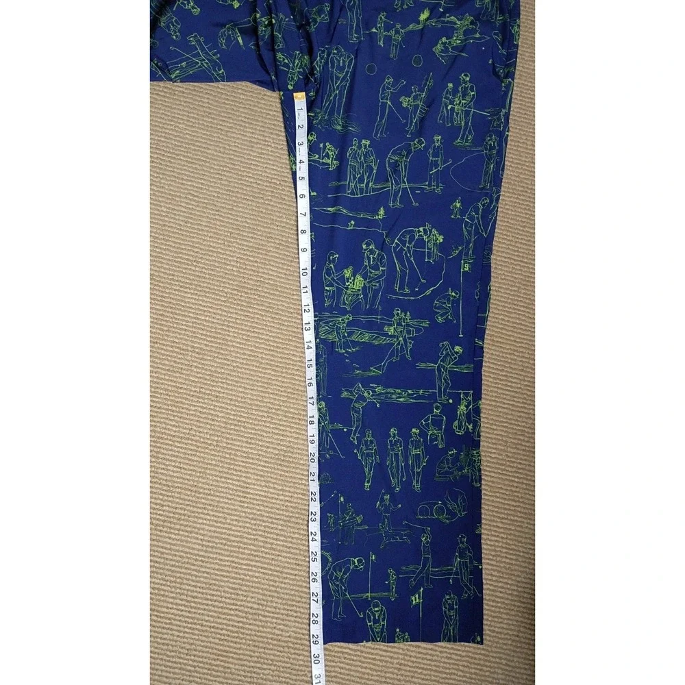 Travis Mathews Blue The Chive Men's Golf Pants Size 34 What's Your Play?